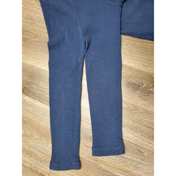 Christina Lehr Women's Size 2 Top Navy Waffle Long Sleeve T Shirt Lightweight - Picture 9 of 12